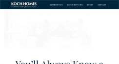 Desktop Screenshot of kochhomes.com